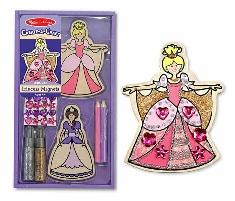 Melissa & Doug - Create-A-Craft  Wooden Princess Magnets Ages 4+