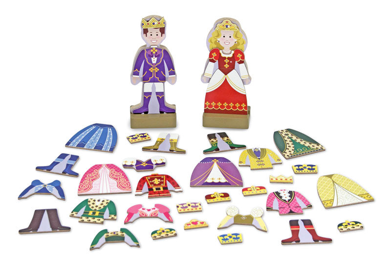 Melissa and Doug Wooden Magnetic Dress up Doll with stand Princess Elise 9  tall