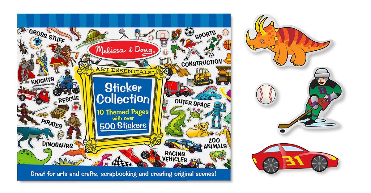 Melissa & Doug Pacchetto di libri di adesivi riutilizzabili, Città,  Veicoli, Animali e Dinosauri, Libri di attività,Gioco creativo, Regalo per  bambini e bambine di 3 4 5 6 7 anni – Giochi