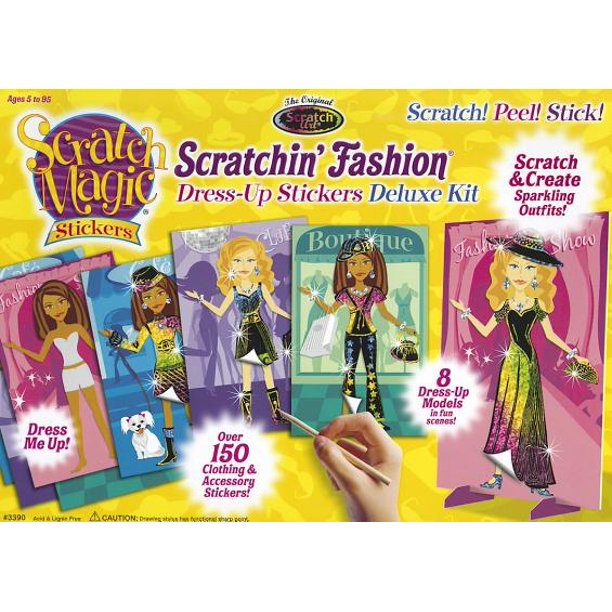 Melissa and Doug Scratchin' Fashion Dress-Up Stickers Deluxe Boxed Set Ages 5+