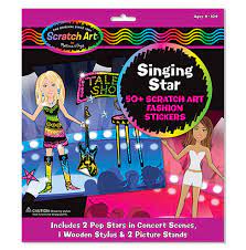 Scratch Magic Singing Star Scratchin' Fashion Sticker Scenes Made in U –  Olde Church Emporium