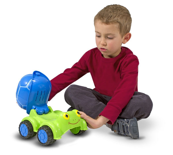 Melissa & Doug - Sunny Patch Scootin' Turtle Cement Mixer Vehicle Toy [Home Decor]- Olde Church Emporium