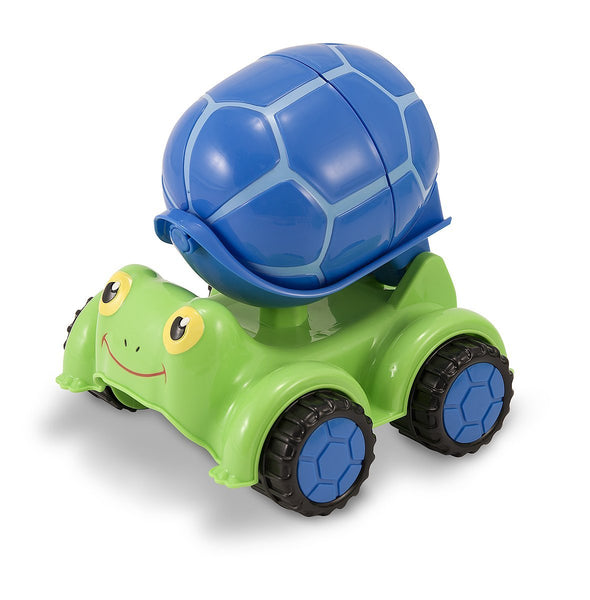 Melissa & Doug - Sunny Patch Scootin' Turtle Cement Mixer Vehicle Toy [Home Decor]- Olde Church Emporium