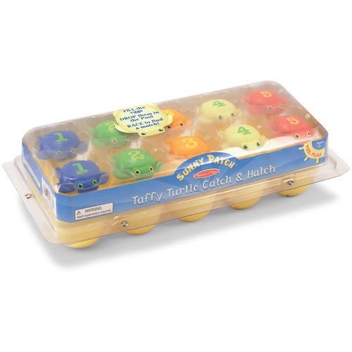 Melissa & Doug Sunny Patch Taffy Turtle Catch and Hatch Pool Game With 10 Turtles and 10 Eggs