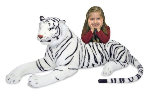 Melissa & Doug - Giant Siberian White Tiger Lifelike Stuffed Animal (over 5 feet long) - Olde Church Emporium